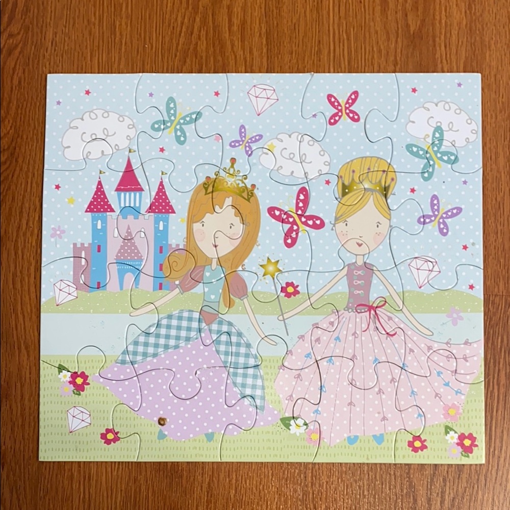 Pink and Blue Princess Castle Puzzle